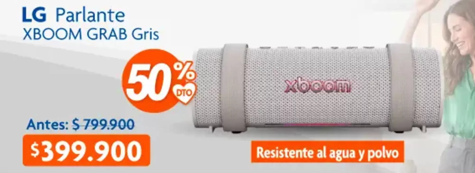 LG - Parlante XBOOM GRAB Gris