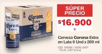 Corona - Cerveza Extra en Lata