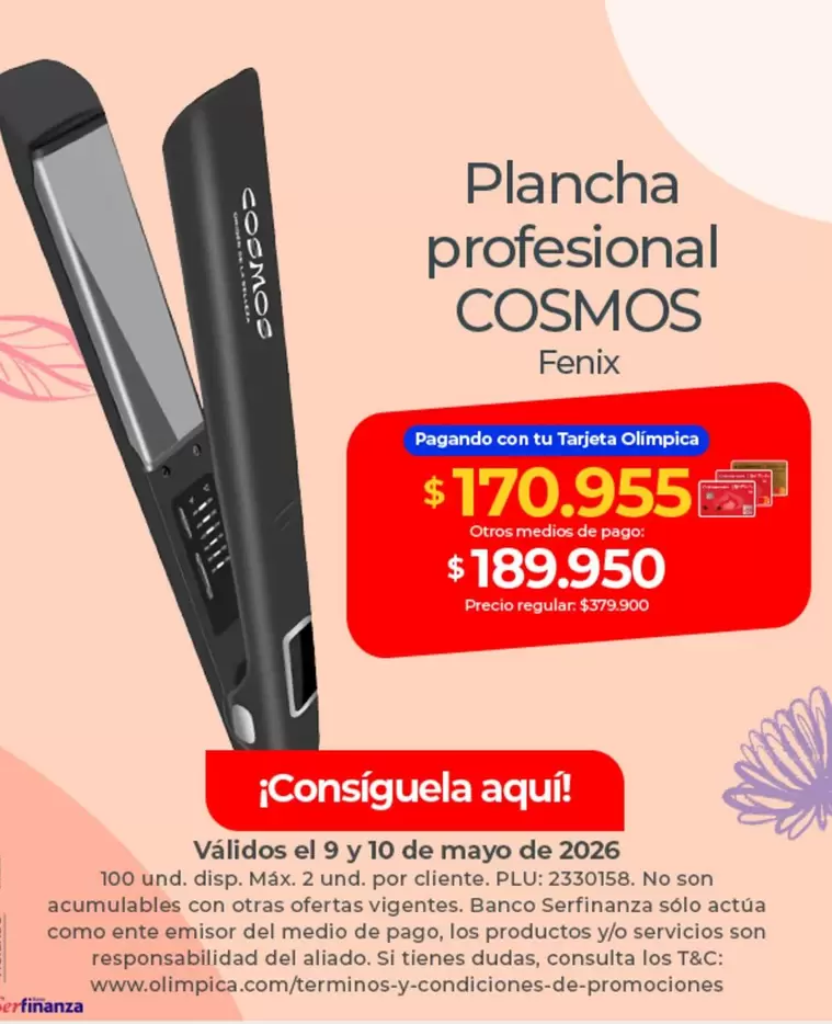 Pago - Plancha profesional Fenix