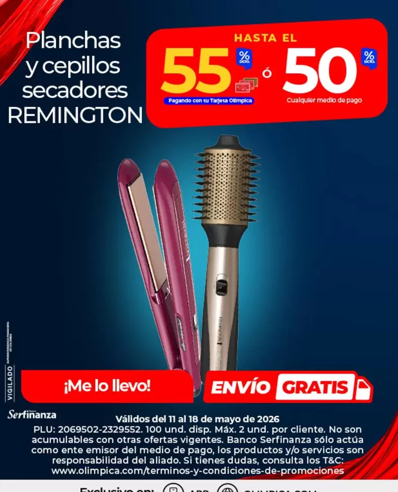 Remington - Planchas y cepillos secadores