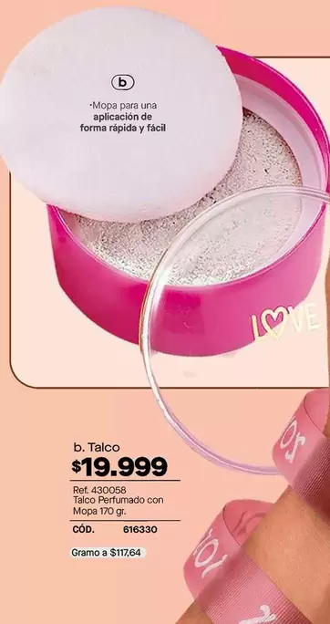 Love - Talco Perfumado con Mope 170 gr