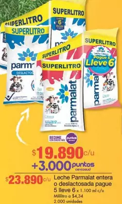 Parmalat - Leche entera o deslactosada