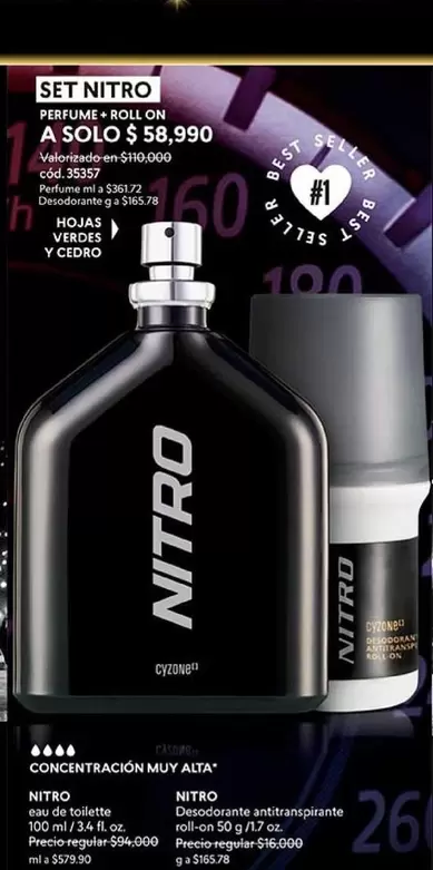 Nitro - SET NITRO PERFUME + ROLL ON