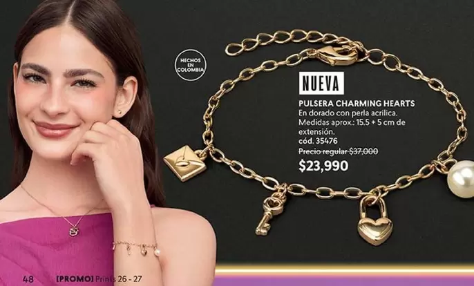 Colombia - PULSERA CHARMING HEARTS cod. 359476