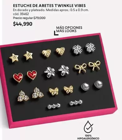 Dorado - ESTUCHE DE ARETES TWINKLE VIBES cód. 35462