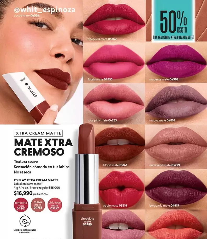 Cocoa - XTRA CREAM MATTE MATE XTRA CREMOSO