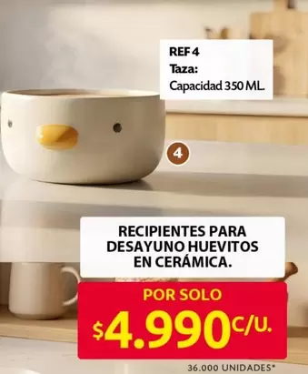 Recipientes para desayuno huevitos en cerámica