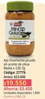 Badia - Ajo finamente picado en aceite de oliva