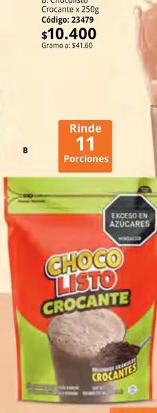 Chocolisto - Crocante x 250g Código: 23479
