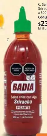 Badia - Salsa chile con Ajo Sriracha