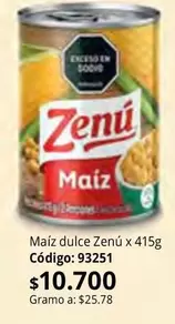 Zenú - Maíz dulce