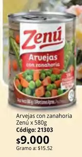Zenú - Arvejas con zanahoria