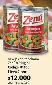 Zenú - Arveja con zanahoria