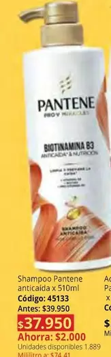 Pantene - Shampoo anticaida x 510ml