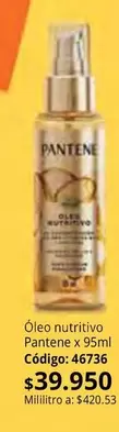 Pantene - Óleo nutritivo x 95ml Código: 46736