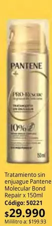 Pantene - Tratamiento sin enjuague Molecular Bond Repair x 150ml Código: 50221