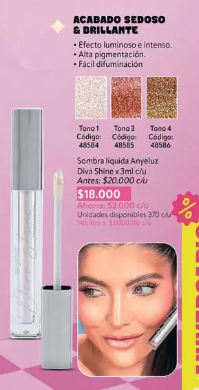 Brillante - Sombra líquida Diva Shine