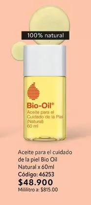 Bio Oil - Aceite para el cuidado de la piel  Natural x 60ml Código: 46253