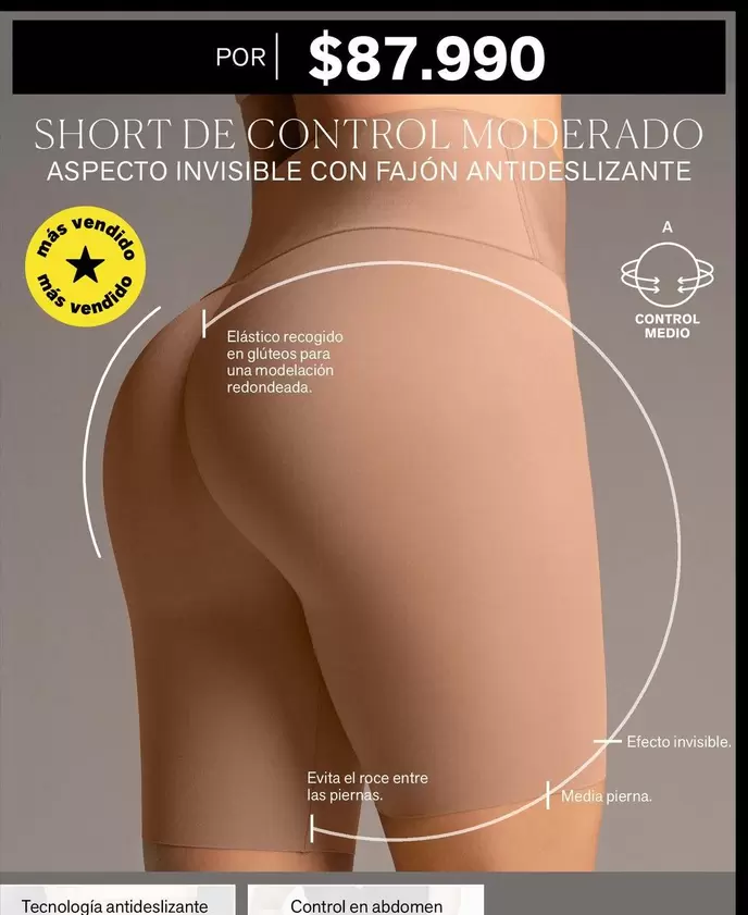 Control - SHORT DE CONTROL MODERADO