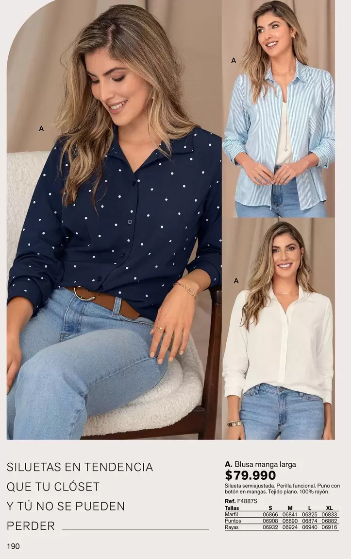 Blusa manga larga