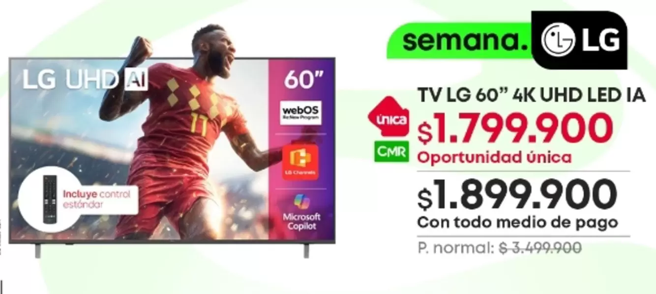 LG - TV 60" 4K UHD LED IA
