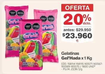 Gel'hada - Gelatinas Gel'Hada x 1 Kg