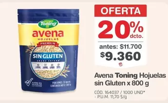 Toning - Avena  Hojuelas sin Gluten