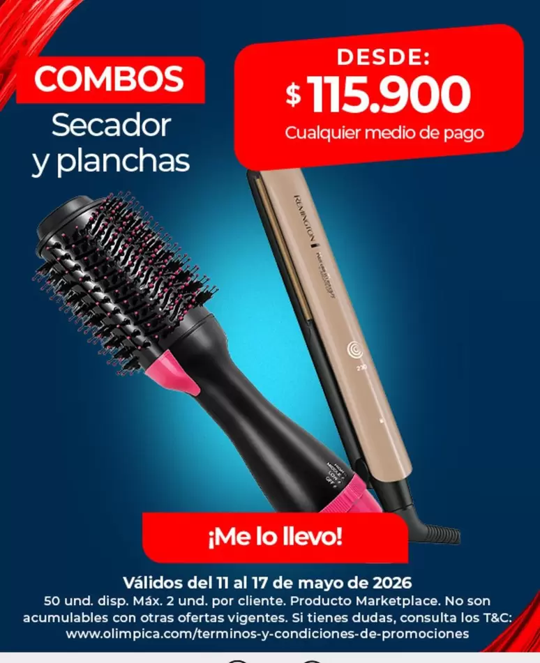 Pago - Secador y planchas