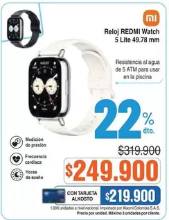 Xiaomi - Reloj REDMI Watch 5 Lite 49.78 mm