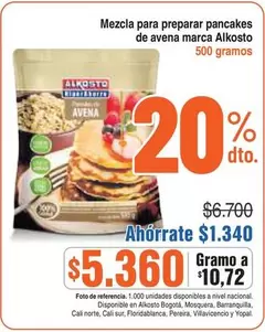 Alkosto - Mezcla para preparar pancakes de avena