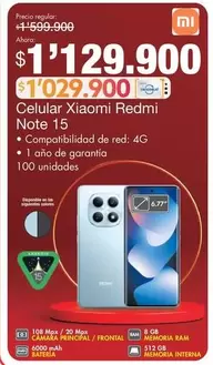 Xiaomi - Celular  Redmi Note 15