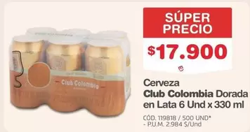 Club Colombia - Cerveza en Lata 6 Und x 330 ml