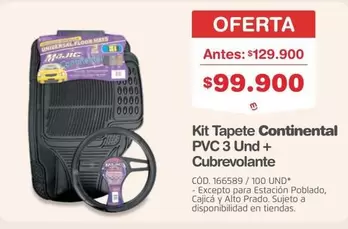 Continental - Kit Tapete PVC 3 Und + Cubrevolante
