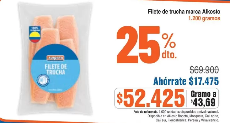 Alkosto - Filete de trucha