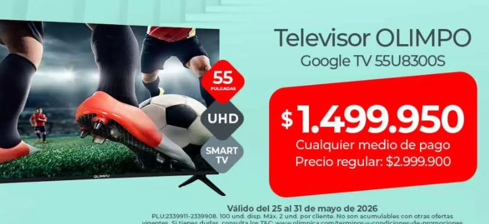 Olimpo - Televisor Google TV 55U8300S