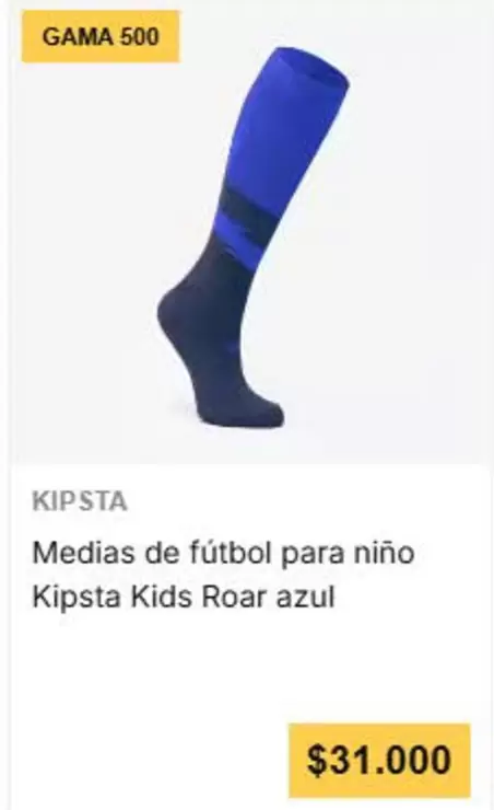 Kipsta - Medias de fútbol para niño Roar azul