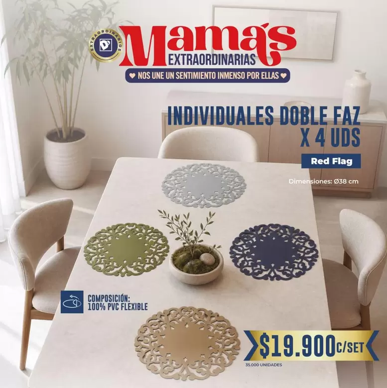 INDIVIDUALES DOBLE FAZ X 4 UDS