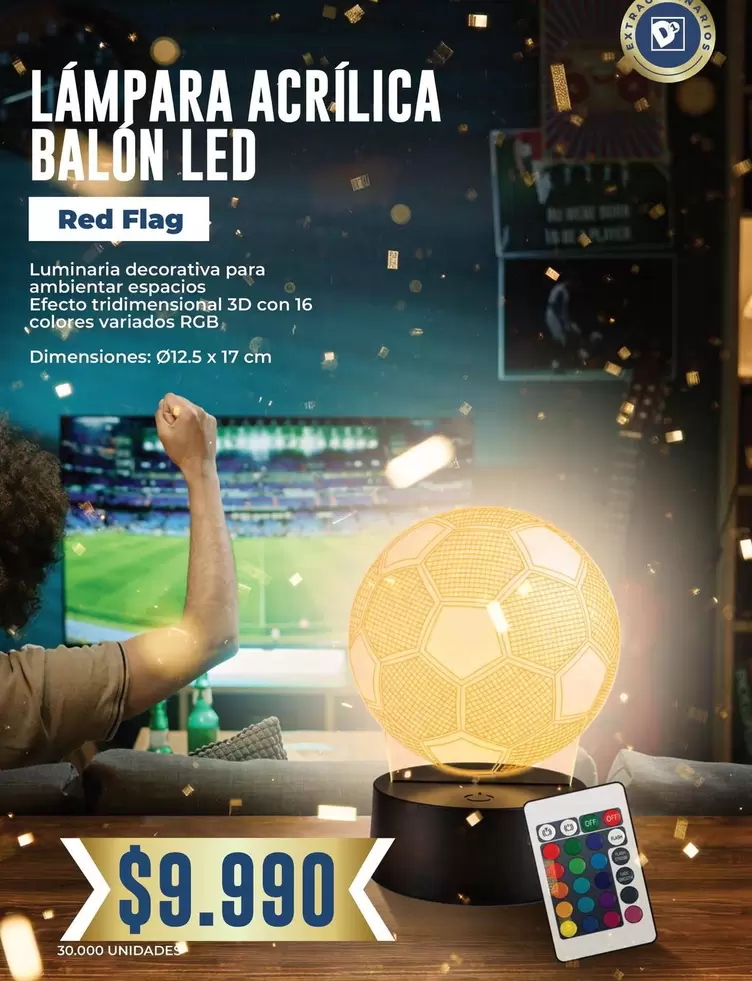 Lámpara Acrílica Balon Led