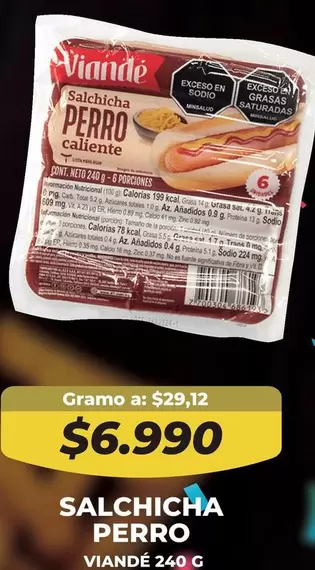 Viandé - Salchicha Perro Caliente