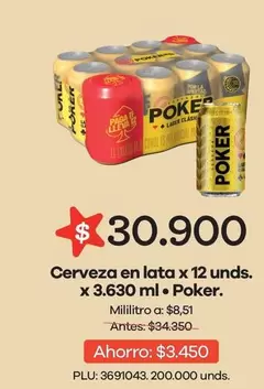Poker - Cerveza En Lata