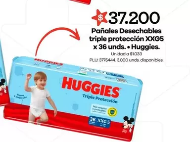 Huggies - Pañales Desechables Triple Proteccion