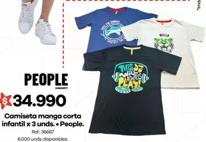 People - Camiseta Manga Corta Infantil