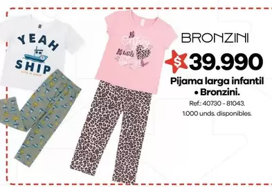Bronzini - Pijama Larga Infantil