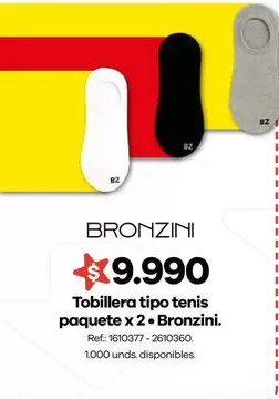 Bronzini - Tobillera Tipo Tenis Paquete