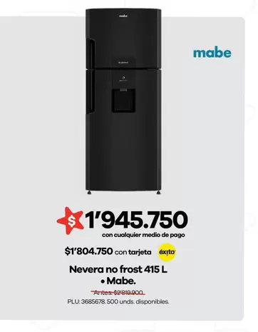 Mabe - Nevera No Frost