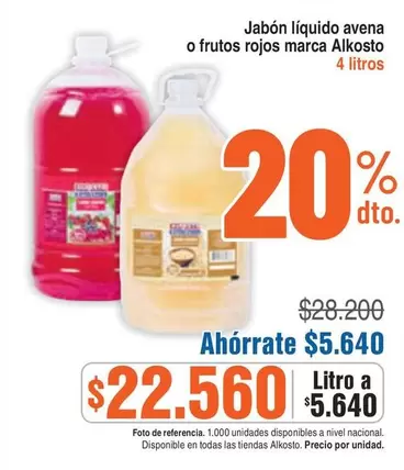Alkosto - Jabón líquido avena o frutos rojos