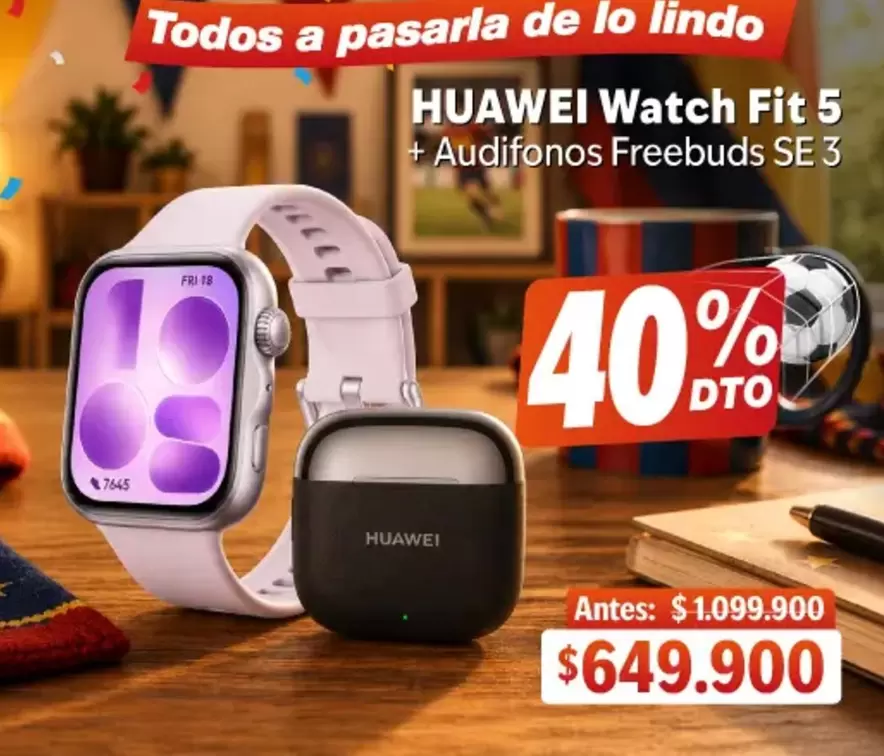 Huawei - Watch Fit 5 + Audifonos Freebuds SE 3