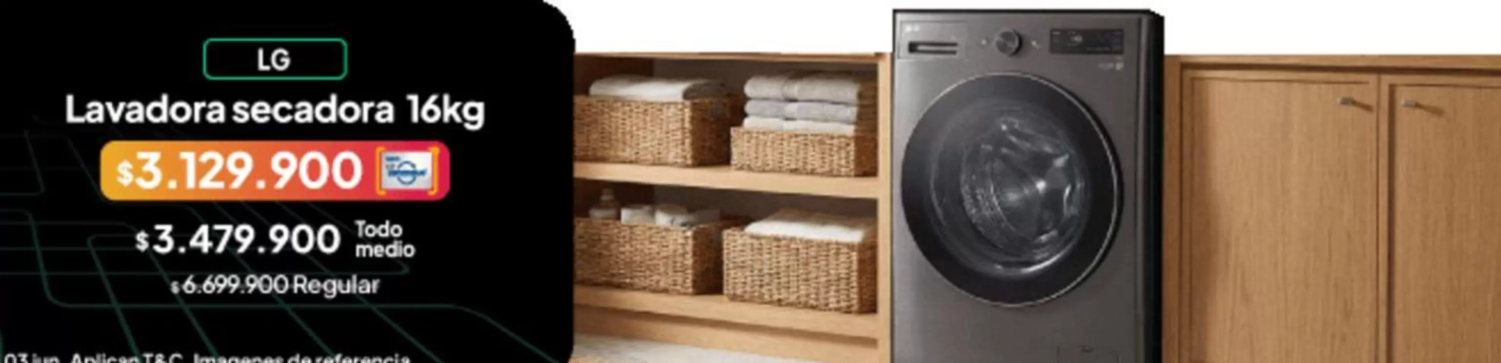 LG - Lavadora secadora 16kg
