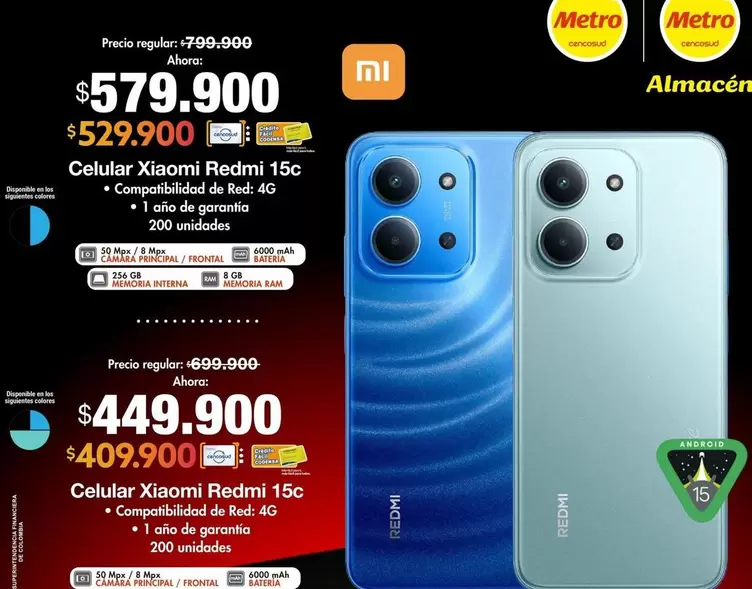 Xiaomi - Celular  Redmi 15c