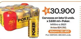 Poker - Cervezas En Lata